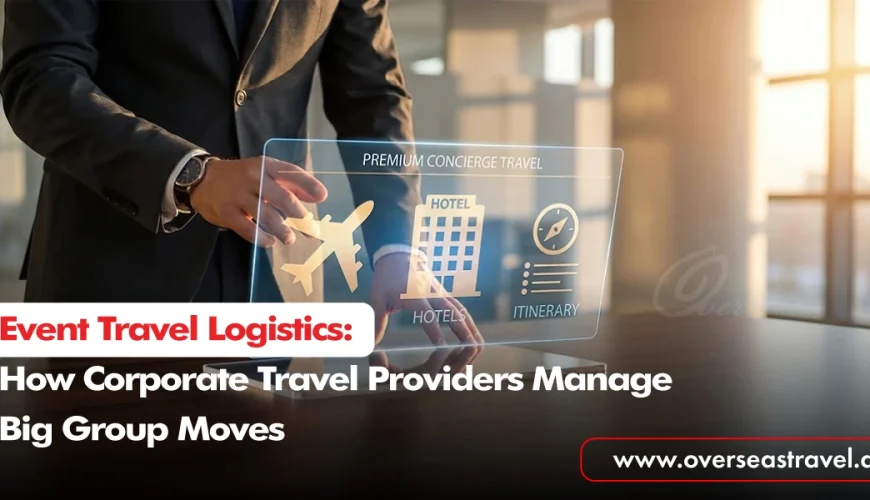 Corporate Travel Providers coordinating event travel logistics and group travel arrangements through digital planning tools