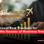 Corporate travel best practices for measuring business travel success with global flight routes and performance charts.